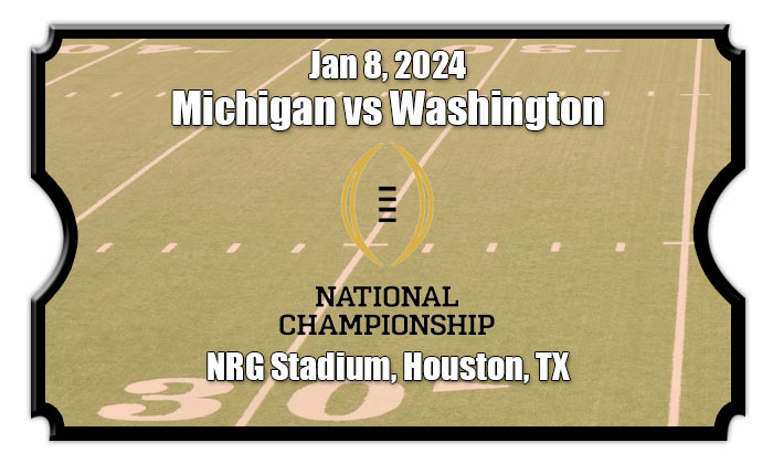 2024 Michigan vs Washington CFP Tickets